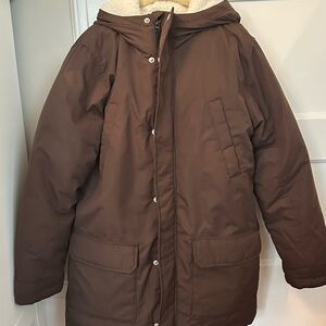 Old Navy Boys Brown Puffer Jacket